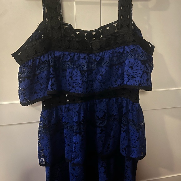 Lace Off the Shoulder Tiered Dress - Picture 2 of 4